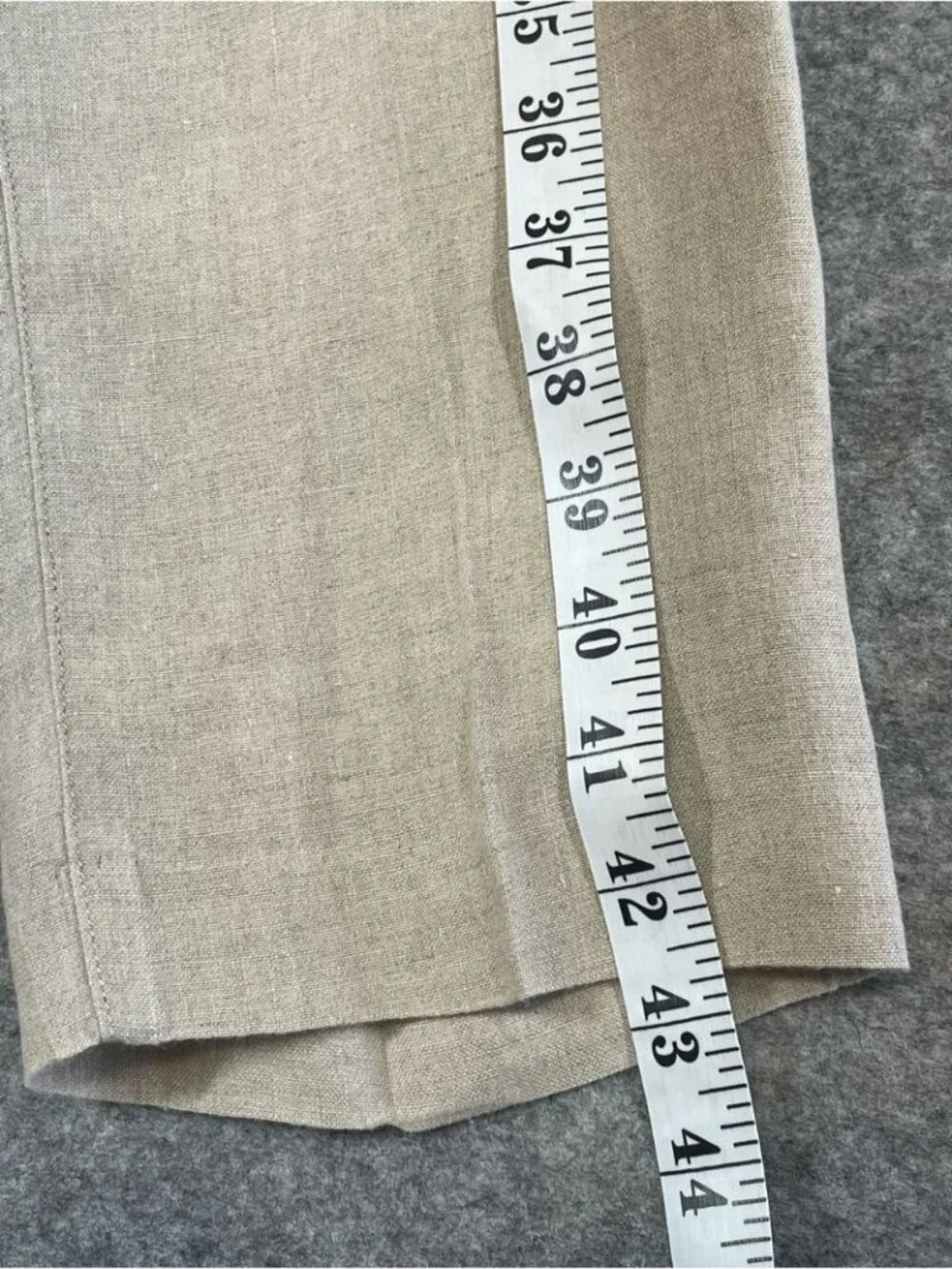 Vintage Linen Pleated Dress Pants Beige 36 Quiet Luxury Trouser Made in Italy